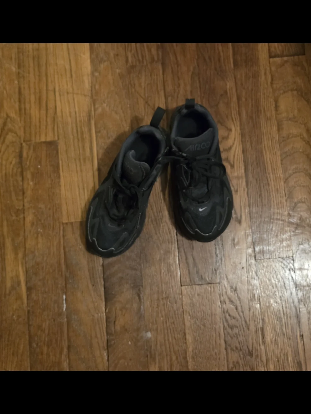 Nike Kids Black Sneakers with White Swoosh